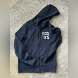 Michael Kors men  Dark Navy Logo Zip Hoodie